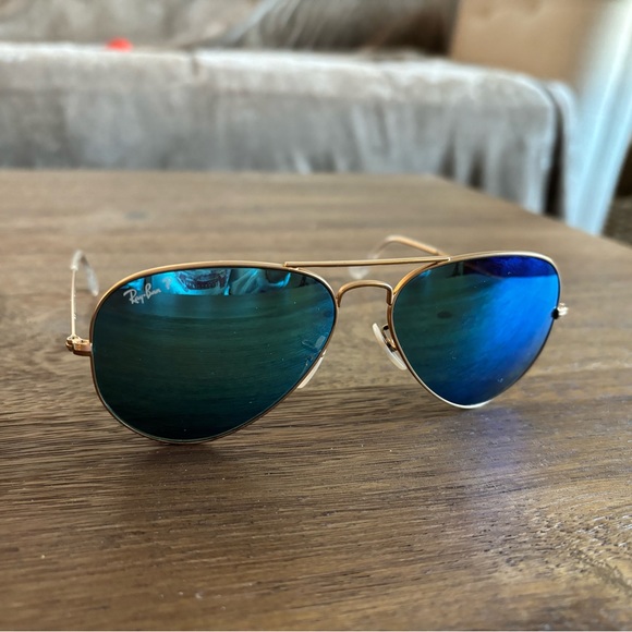 Ray ban polarized blue reflective aviators - Picture 6 of 8
